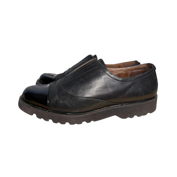 Donald J. Pliner Cloud Slip-On Oxfords In Black Size 8 Minimalist Dress Shoes - Picture 1 of 5